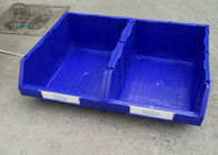 Niebieskie / czerwone plastikowe pojemniki do układania w stosy do bezpiecznego przechowywania części 600 * 400 * 230 mm