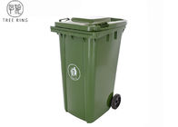 Solidny odmówić zielony 240ltr plastikowe kosze na śmieci z dwoma gumowymi kółkami HDPE