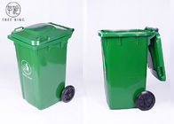 Szary / zielony 100 litrów Duże plastikowe pojemniki na kółkach na odpady Recykling na zewnątrz