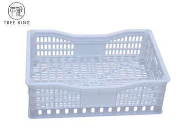 Mesh Przenośne plastikowe skrzynki na winogrona 618 * 410 * 200 Mm Recykling artykułów spożywczych