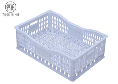 Mesh Przenośne plastikowe skrzynki na winogrona 618 * 410 * 200 Mm Recykling artykułów spożywczych
