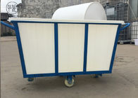 500 kg wózek z tworzywa sztucznego do prania o dużej wytrzymałości na kółkach do przemysłowego wyrobu włókienniczego LLDPE