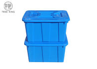 C614l Plastikowe pudełka do przechowywania w stosie z pokrywkami 670 * 490 * 390 Mm