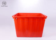 Duże, stałe, zagnieżdżone plastikowe pojemniki na pojemniki, czerwony / niebieski plastikowy pojemnik do recyklingu