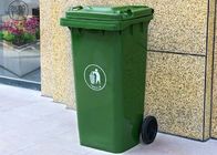 Solidny odmówić zielony 240ltr plastikowe kosze na śmieci z dwoma gumowymi kółkami HDPE