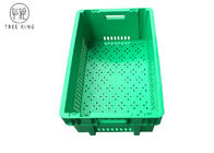 58ltr Zielone kwadratowe plastikowe pojemniki na warzywa 600 X 400 X 300 Wentylowane