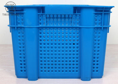 Kolorowe perforowane plastikowe skrzynie do pakowania z tworzywa sztucznego 630 * 420 * 315 Mm HDPE