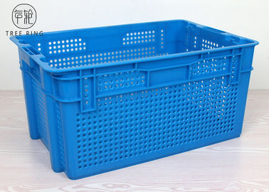 Kolorowe perforowane plastikowe skrzynie do pakowania z tworzywa sztucznego 630 * 420 * 315 Mm HDPE