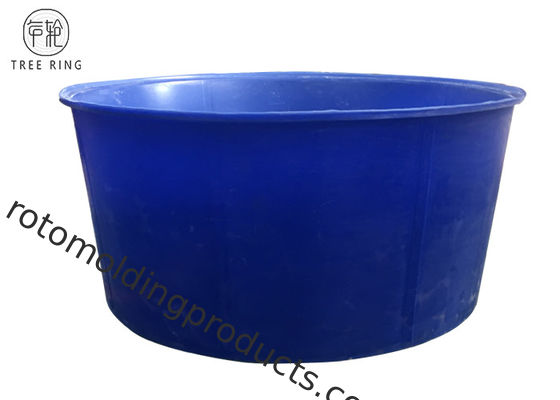 1000-galonowy pionowy płaski niebieski staw rybny PE do pływania na gowing sumach chińskich